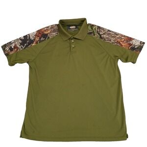 Guide Gear Camo Green Men's Size XL Short‎ Sleeve Lightweight Polo Shirt